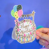 Tarjeta de felicitación de dibujos animados 4 piezas